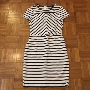 Banana Republic black & white stripe dress, size 4